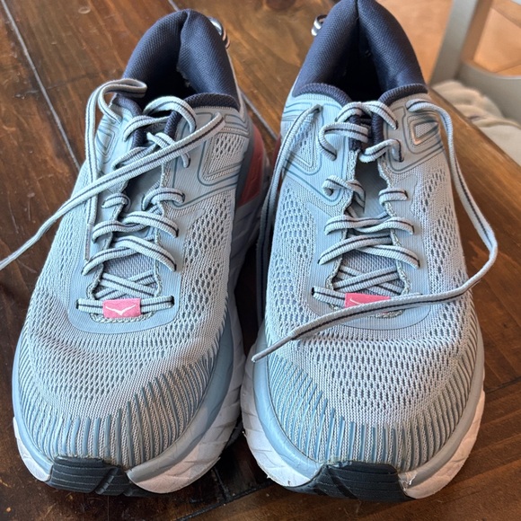 Hoka Women's Gray and Pink Athletic Shoes - Picture 2 of 4